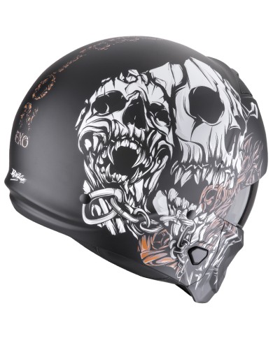 CASCO SCORPION EXO-COMBAT II GENESIS MATT BLACK/WHITE/GOLD