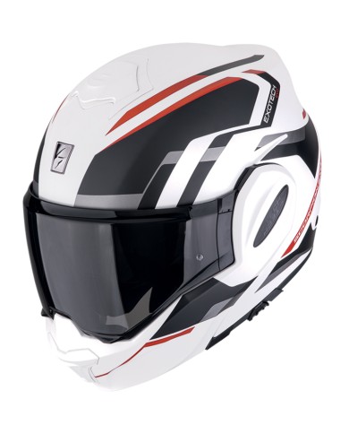 CASCO SCORPION EXO-TECH EVO FURIO MATT WHITE/BLACK/RED