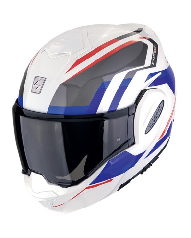 CASCO SCORPION EXO-TECH EVO FURIO WHITE/RED/BLUE