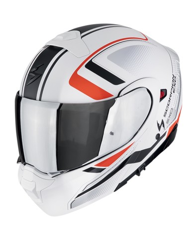 CASCO SCORPION EXO-930 EVO ARDENS WHITE MATT/BLACK/RED
