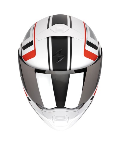CASCO SCORPION EXO-930 EVO ARDENS WHITE MATT/BLACK/RED