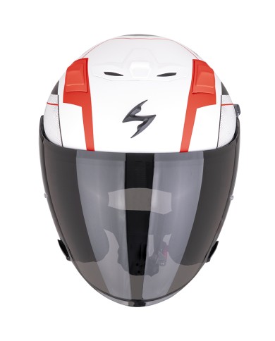 CASCO SCORPION EXO-Z1 VUE BLANCO MATE/ROJO/NEGRO