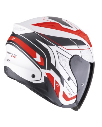CASCO SCORPION EXO-Z1 VUE BLANCO MATE/ROJO/NEGRO