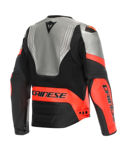 CHAQUETA DAINESE RACING 5 SILVER/BLACK/RED/FLUO