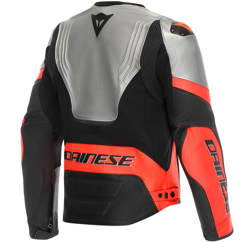 CHAQUETA DAINESE RACING 5 SILVER/BLACK/RED/FLUO