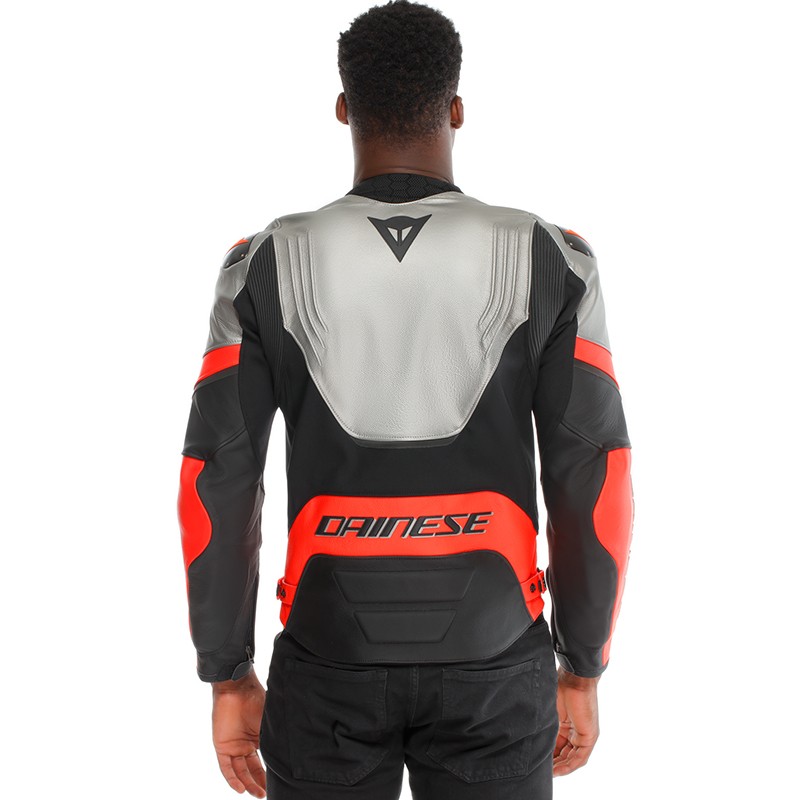 CHAQUETA DAINESE RACING 5 SILVER/BLACK/RED/FLUO