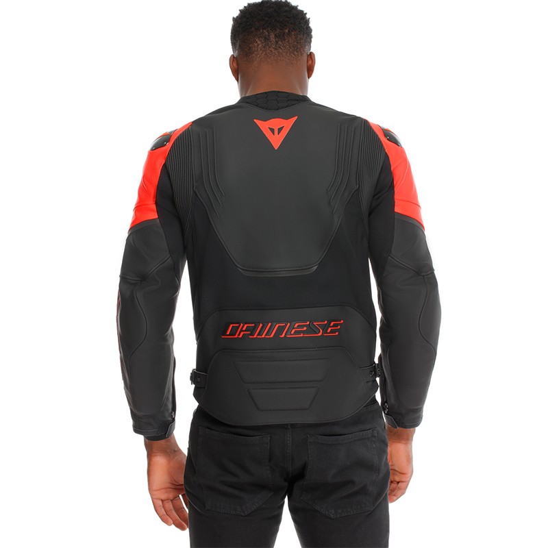CHAQUETA DAINESE RACING 5 BLACK/BLACK/RED FLUO