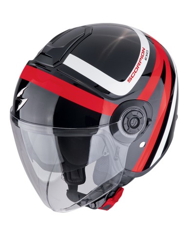CASCO SCORPION EXO-CITY II RIVA BLACK/RED