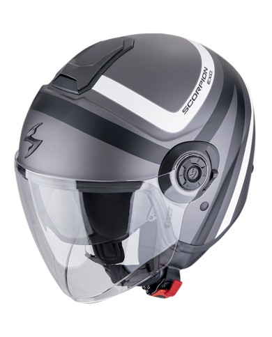 CASCO SCORPION EXO-CITY II RIVA SILVER MATT/BLACK/WHITE