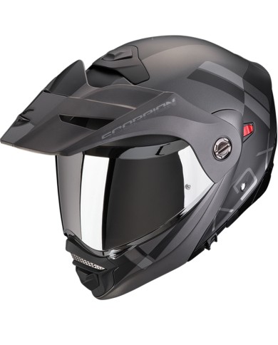 CASCO SCORPION ADX-2 GALANE BLACK MATT/SILVER