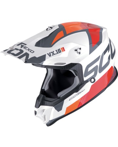 CASCO SCORPION VX-16 EVO AIR ANALOG WHITE/ORANGE