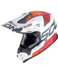 CASCO SCORPION VX-16 EVO AIR ANALOG WHITE/ORANGE