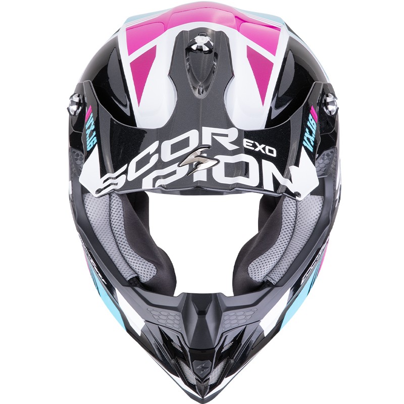 CASCO SCORPION VX-16 EVO AIR ANALOG BLACK/BLUE/PINK