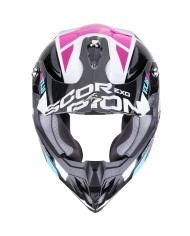 CASCO SCORPION VX-16 EVO AIR ANALOG BLACK/BLUE/PINK
