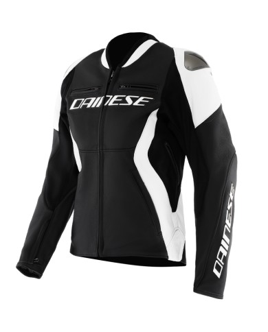 CHAQUETA DAINESE RACING 5 LADY BLACK/WHITE