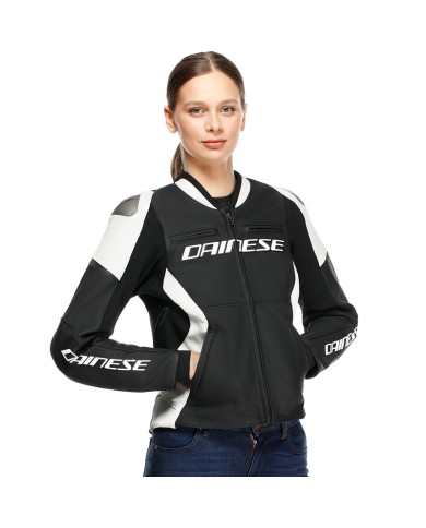 CHAQUETA DAINESE RACING 5 LADY BLACK/WHITE
