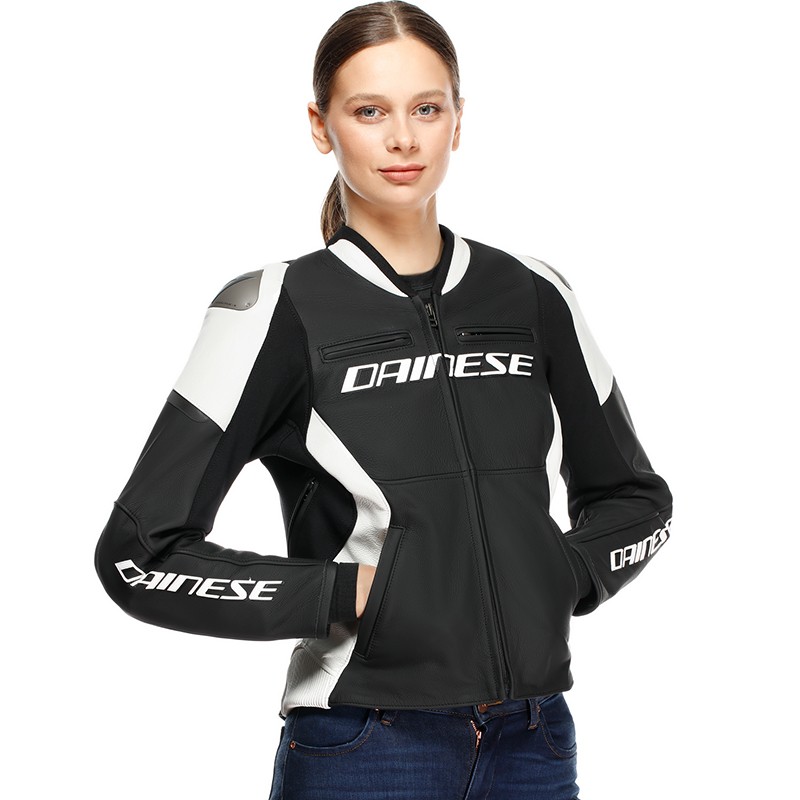 CHAQUETA DAINESE RACING 5 LADY BLACK/WHITE