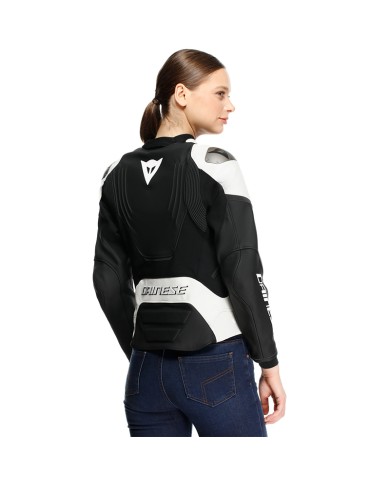 CHAQUETA DAINESE RACING 5 LADY BLACK/WHITE
