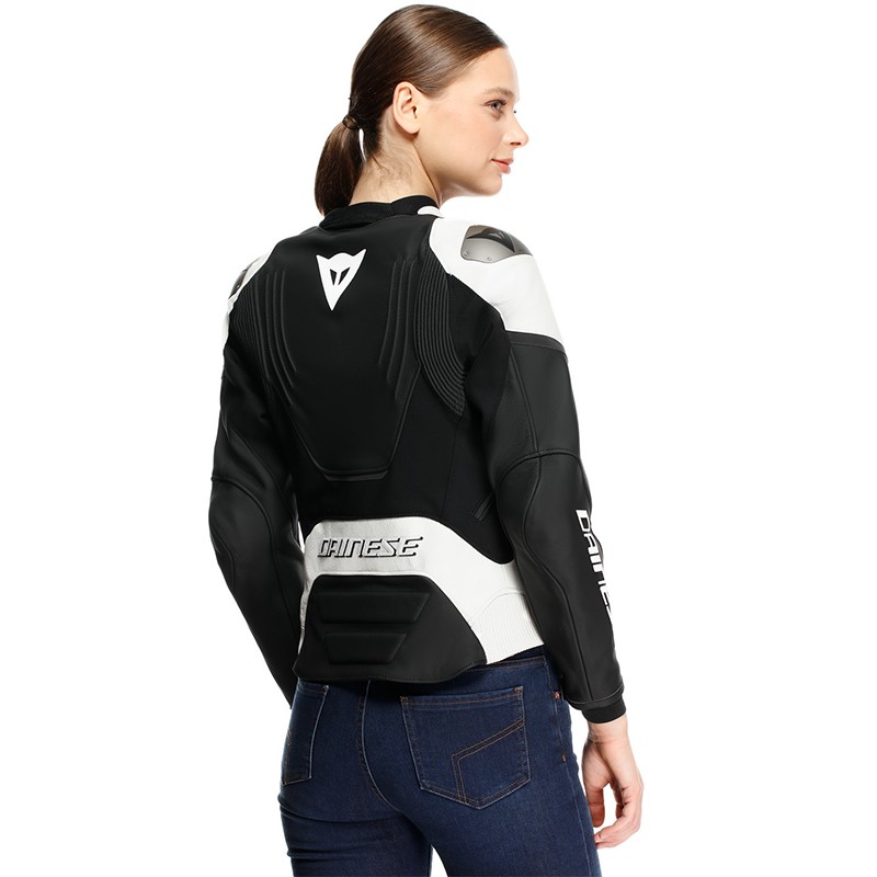 CHAQUETA DAINESE RACING 5 LADY BLACK/WHITE