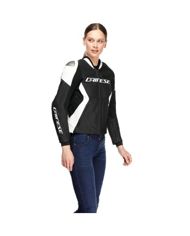CHAQUETA DAINESE RACING 5 LADY BLACK/WHITE