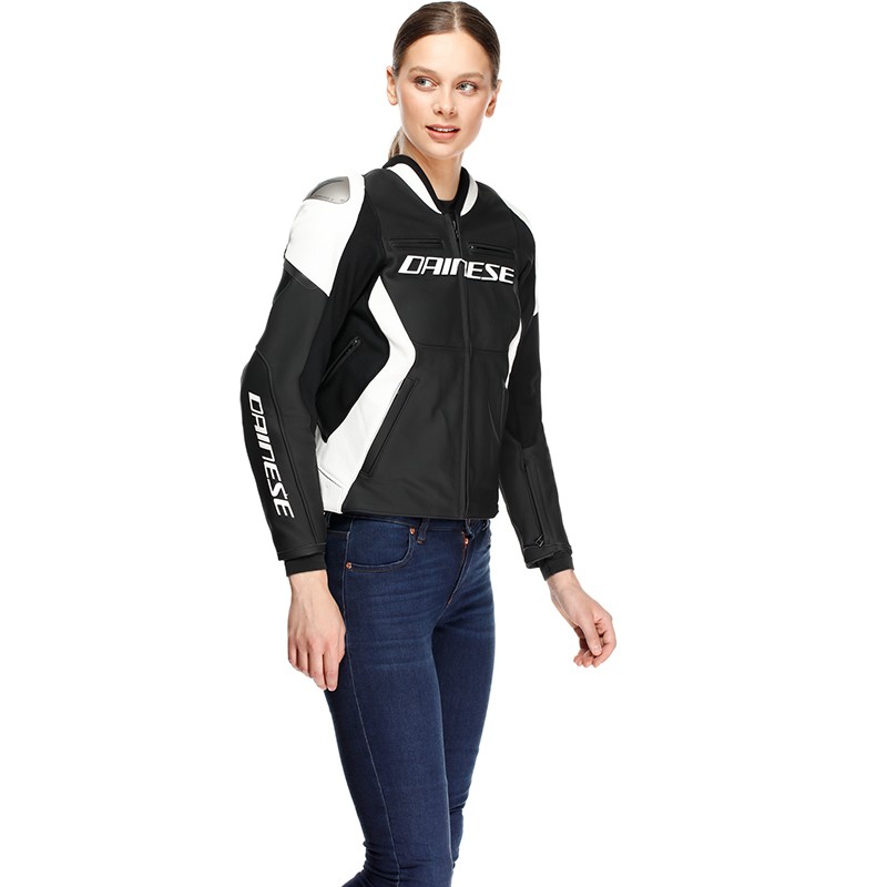 CHAQUETA DAINESE RACING 5 LADY BLACK/WHITE