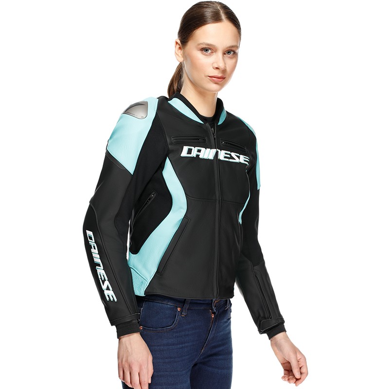 CHAQUETA DAINESE RACING 5 LADY BLACK/WATER