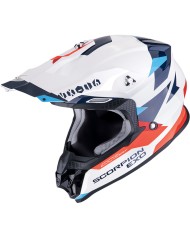 CASCO SCORPION VX-16 EVO AIR ROD WHITE/RED/BLUE