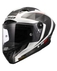 CASCO LS2 THUNDER CARBON GP AERO RAUTE WHITE GREY