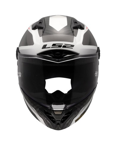 CASCO LS2 THUNDER CARBON GP AERO RAUTE WHITE GREY