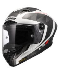 CASCO LS2 THUNDER CARBON GP AERO RAUTE WHITE GREY