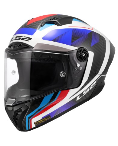 CASCO LS2 THUNDER CARBON GP AERO RAUTE BLUE RED
