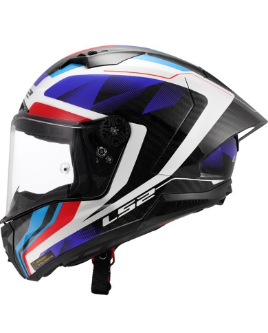 CASCO LS2 THUNDER CARBON GP AERO RAUTE BLUE RED