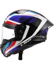CASCO LS2 THUNDER CARBON GP AERO RAUTE BLUE RED