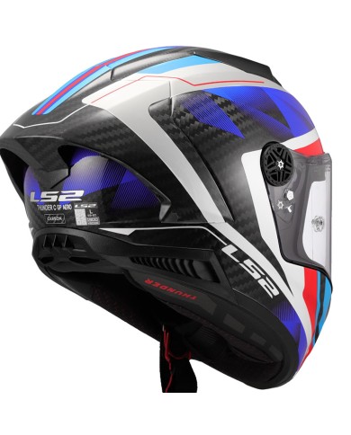 CASCO LS2 THUNDER CARBON GP AERO RAUTE BLUE RED