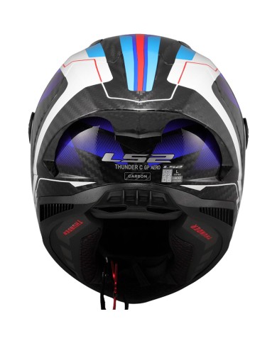 CASCO LS2 THUNDER CARBON GP AERO RAUTE BLUE RED