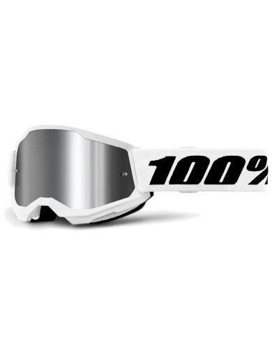 GAFAS 100% STRATA 2 M2 BLANCO / PLATA ESPEJO