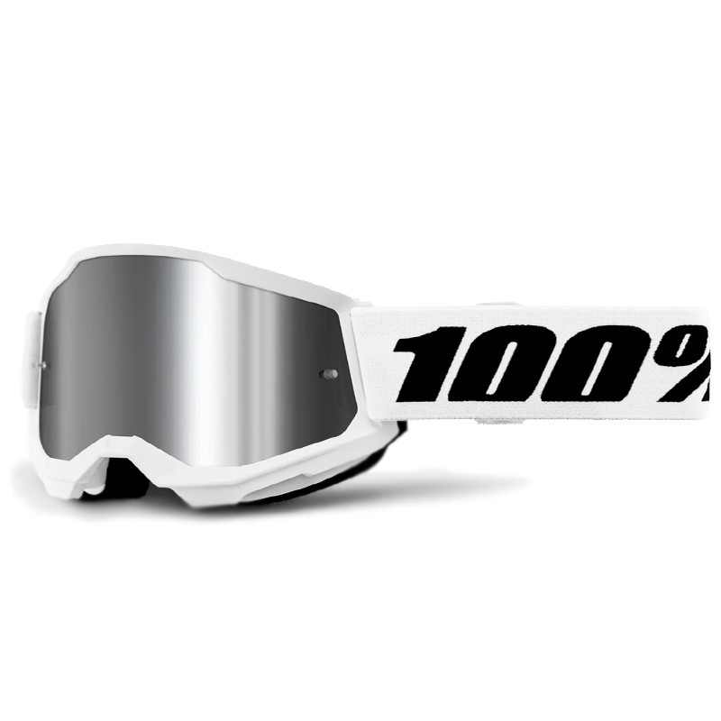 GAFAS 100% STRATA 2 M2 BLANCO / PLATA ESPEJO