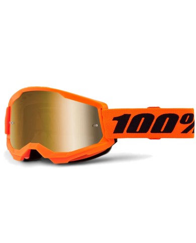 GAFAS 100% STRATA 2 M2 NARANJA / ORO ESPEJO