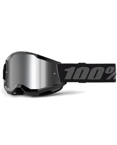 GAFAS 100% STRATA 2 M2 NEGRO / PLATA ESPEJO