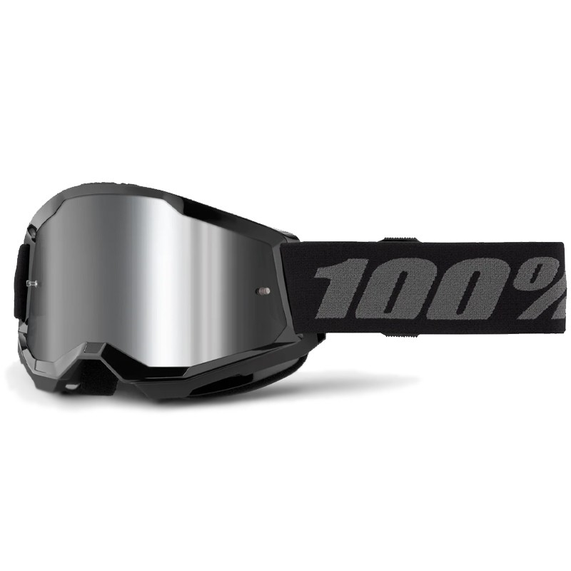 GAFAS 100% STRATA 2 M2 NEGRO / PLATA ESPEJO