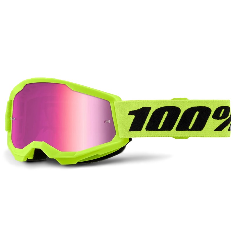 GAFAS 100% STRATA 2 M2 AMARILLO / ROSA ESPEJO