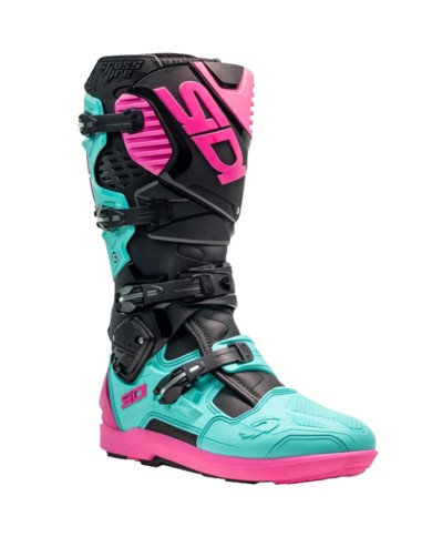 BOTAS SIDI CROSSFIRE 3 SRS BLACK/GREEN MINT/PINK