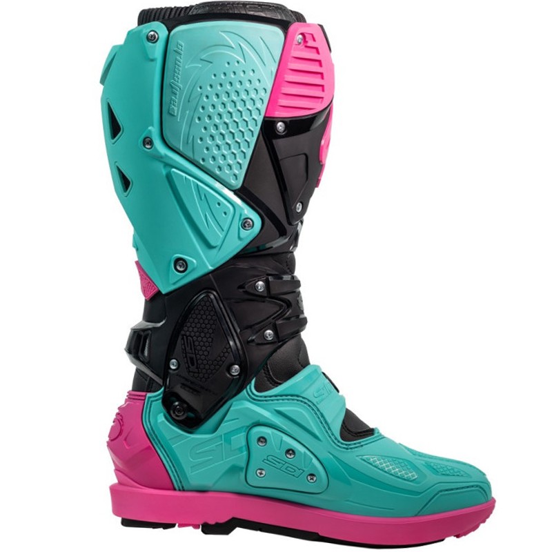BOTAS SIDI CROSSFIRE 3 SRS BLACK/GREEN MINT/PINK