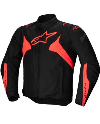 CHAQUETA ALPINESTARS T-JAWS V4 WP BLACK/RED FLUO