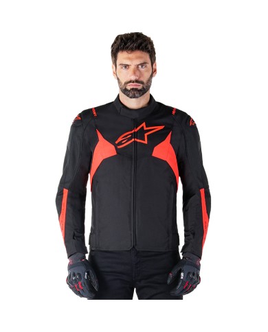 CHAQUETA ALPINESTARS T-JAWS V4 WP BLACK/RED FLUO