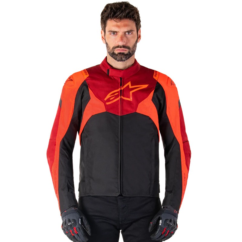 CHAQUETA ALPINESTARS T-JAWS V4 WP BLACK/RED FLUO/DARK RED