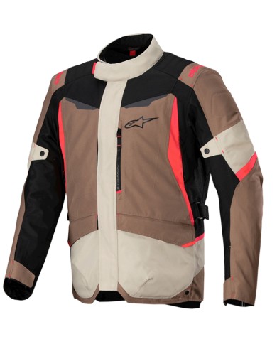 CHAQUETA ALPINESTARS ST-1 WATERPROOF DARK KHAKI/SAND/BLACK/RED FLUO