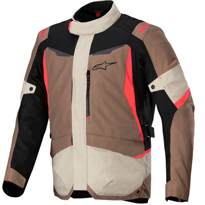 CHAQUETA ALPINESTARS ST-1 WATERPROOF DARK KHAKI/SAND/BLACK/RED FLUO