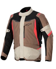 CHAQUETA ALPINESTARS ST-1 WATERPROOF DARK KHAKI/SAND/BLACK/RED FLUO