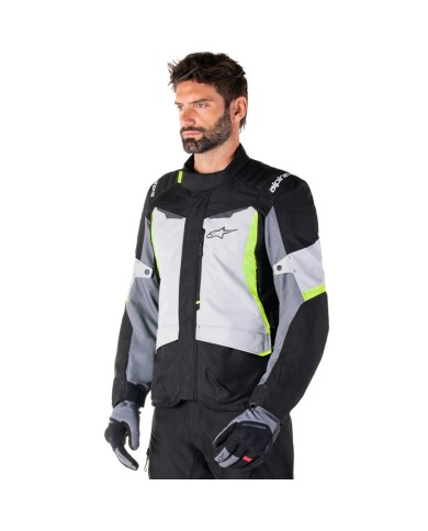 CHAQUETA ALPINESTARS ST-1 WATERPROOF ICE GRAY/BLACK/YELLOW FLUO
